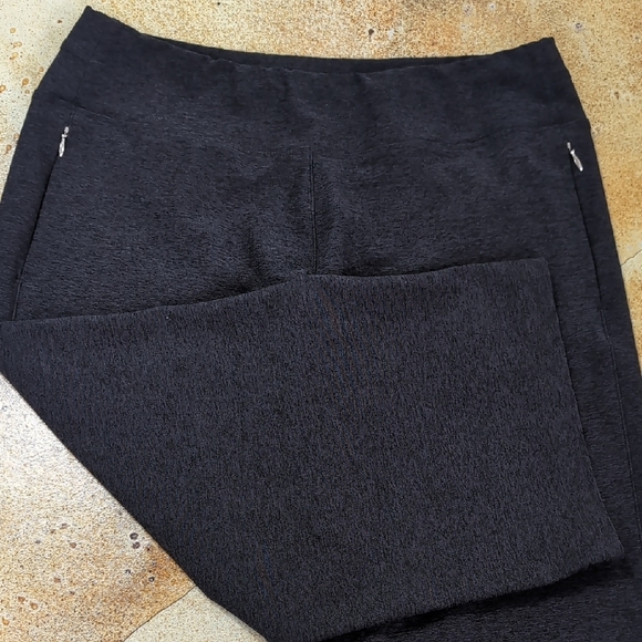 Lucy | Charcoal Wide Leg Leggings Capris Size L - Picture 1 of 11